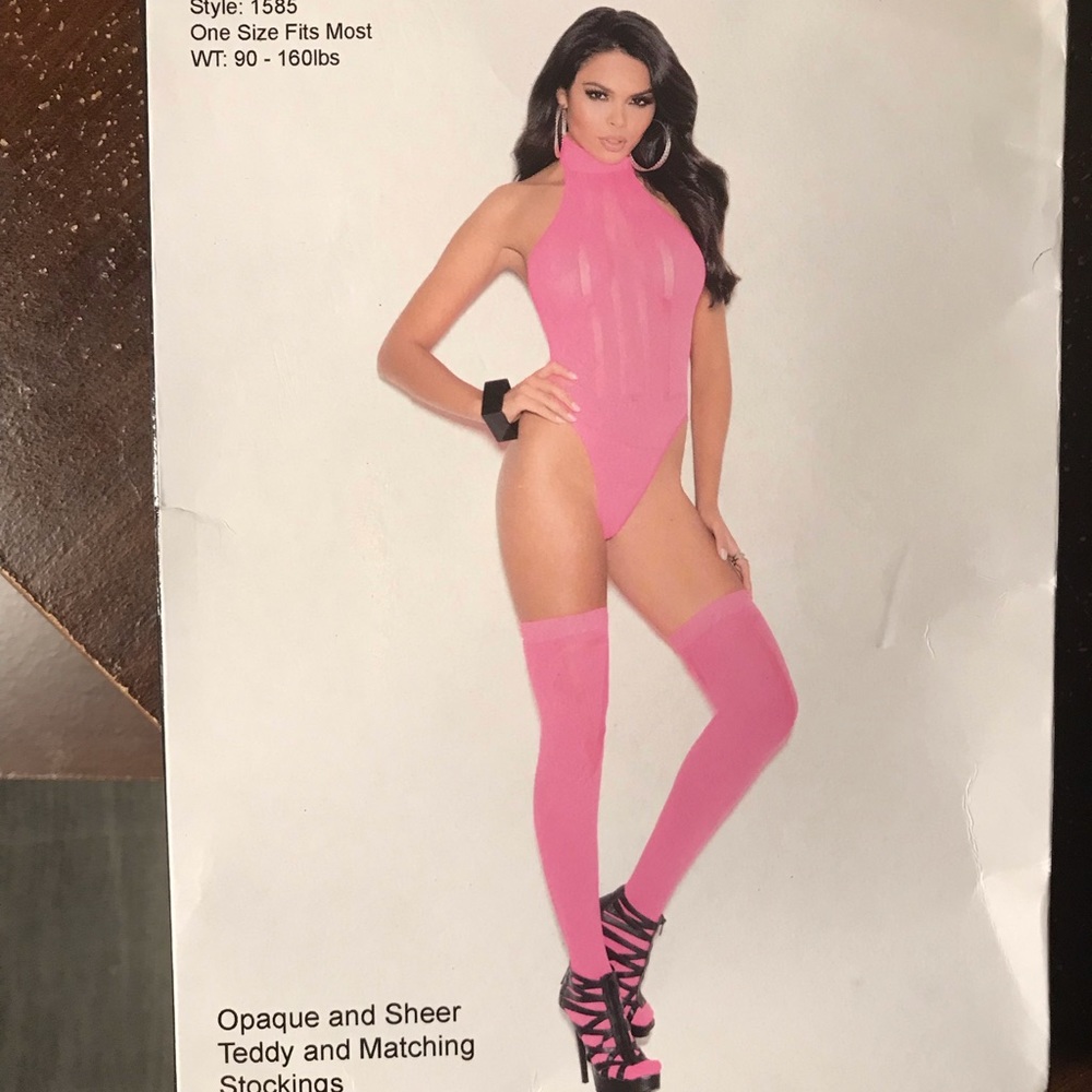One piece with stockings exotic dancer.